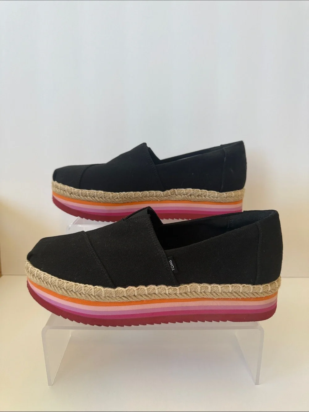 TOMS alpargata platform rope high black - 7.5